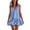 Blue, variant on Lenpel Womens Mini Tank Dresses V Neck Sleeveless Ruffle Hem Boho Summer Dresses Flowy Casual Beach Vacation Clothes