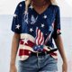 thumbnail image 2 of Blusa de manga corta con cuello en V para mujer, informal, sexy, a la moda, de verano Pompotops hkajfhjk470182, 2 of 5
