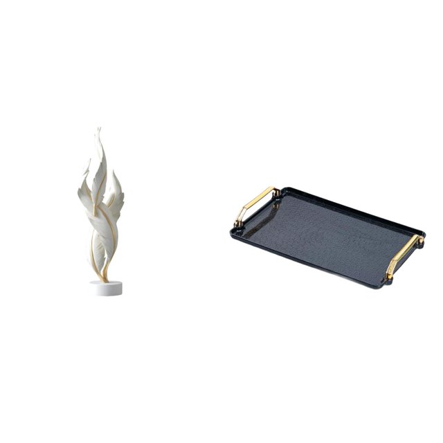 Escultura De Pluma, Estatua Moderna De Resina, Colección De Arte, Artesanía, Adorno De Escritorio, Figura Decorativa Para Chimenea, Gabinete De Oficina, Bandeja Decorativa Para Servir,