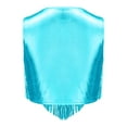 thumbnail image 4 of SiiRoh Girls Shiny Sequins Metallic 70s Disco Hippie Clothes Set Fringed Tank Top Split Flares Pants Latin Dance Outfit Blue 6, 4 of 7