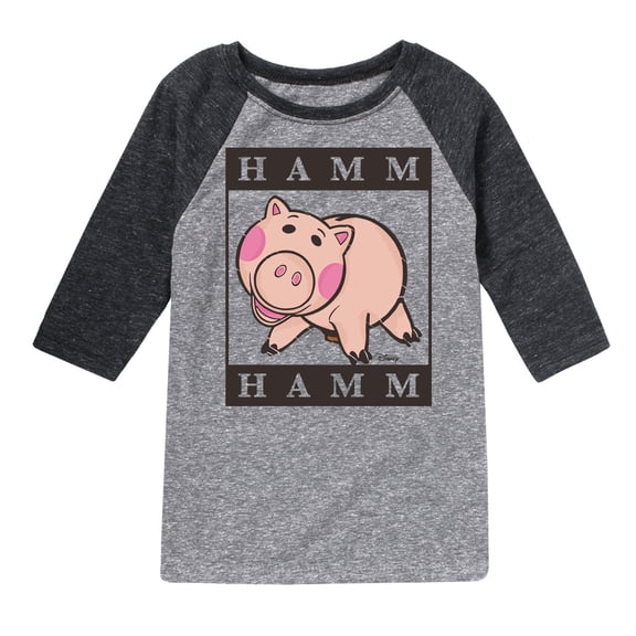Toy Story 4 - Type Block Hamm - Toddler & Youth Raglan Graphic T-Shirt