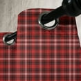 thumbnail image 4 of Ambesonne Plaid Grommet Curtain, Nostalgic Striped British, 50" x 63", Scarlet Black White, 4 of 6