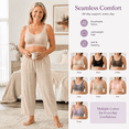thumbnail image 4 of REORIAFEE Bras for Women No Underwire Push up Pull on Plus Size Wide Strap Bralette Comfortable Ice Silk Lace Padded Bras XL-4XL, 4 of 5