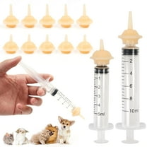 Monebena Silicone Material Kitten Nipples for Nursing, Reusable Kitten Syringe for Feeding,Silicone Pacifier Suitable for Kittens, Puppies and Wild Animals. (Small)