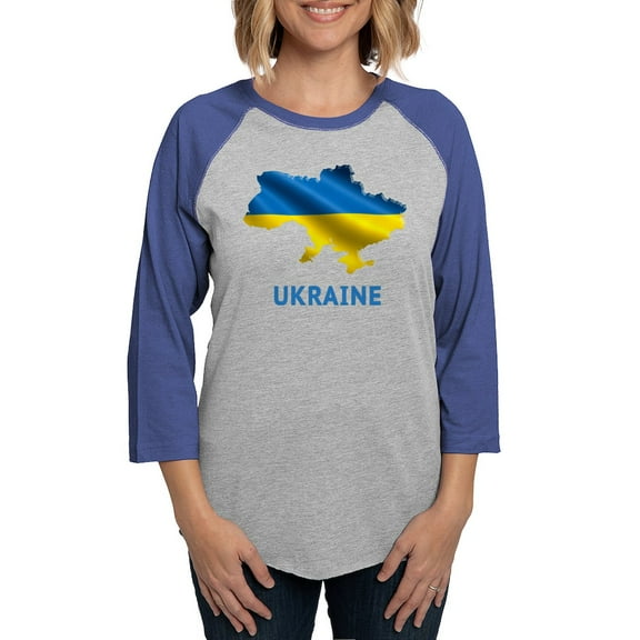 CafePress - Cool Ukraine Flag Ukrainian Pr Long Sleeve T Shirt - Womens Baseball Tee