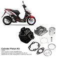 thumbnail image 3 of Top End Rebuild Kit, 11Pcs Cylinder Piston Kit 47mm Bore High Strength Rustproof Stable  for Jog 50cc 1E40QMB Engine, 3 of 8