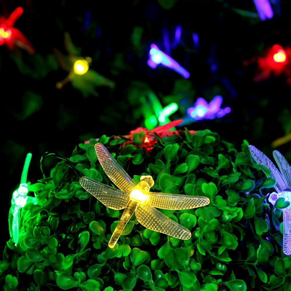 Cylapex Led Solar String Lights Outdoor Multicolor Dragonfly 20 Cylapex Led Solar String Lights Outdoor Multicolor Dragonfly 20 Leds 16feet Waterproof With 8 Modes Lighting For Home Garden Patio