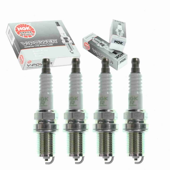 4 pc NGK V-Power Spark Plugs compatible with Toyota Corolla 1.6L L4 1990-1992