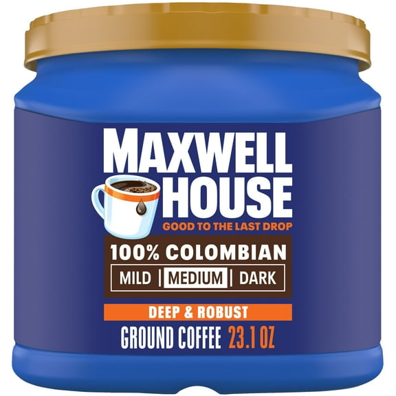 Maxwell House 100% Colombian Ground Coffee, 23.1 oz Canister