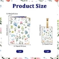 thumbnail image 2 of Passport Holder Luggage Tag Pink Floral Passport Cover Colorful Wildflowers Print Leather Wallet Book Case Organizer Cards Protector, 2 of 9
