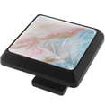 thumbnail image 2 of HemaKayy 3 Pack 1.45" Decorative Cabinet Knobs - Stylish ABS Glass Black Handles for Kitchen, Bedroom, & Home Furniture Decor - Durable & Elegant - Unique Marble Design, 2 of 7