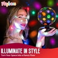 thumbnail image 5 of Playbees Rotating Disco Ball with LED Lights - Create a Dazzling Dance Atmosphere - Neon Birthday Party Vibes - Dance Party Supplies & Accessories - 11", 5 of 6