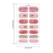 14 Sheets Polish Strips Stickers Full Wraps Adhesive Art Stickers Strips for Women Girl