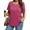 Purple, variant on MOSHU Scoop Neck T-shirts for Women Short Sleeve Plus Size Tops Curved Hem Womens Shirts