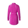 thumbnail image 3 of Coduop Women Pleated Shirt Dress High Waist V Neck Button Mini Dresses with Belt, 3 of 9