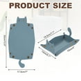 thumbnail image 2 of Uxcell Leather Valet Tray Folding Jewelry Tray Organizer Deep Blue, 2 of 7