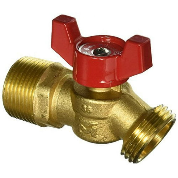 B & K 102-354HN Hose Bibb, 3/4 x 3/4 in Connection, MPT x Male Hose, 125 psi Pressure, Brass Body, Antique