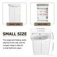 thumbnail image 4 of Tcbosik 23 inch Freestanding Bathroom Vanity with Ceramic Sink, Floor Bath Vanity with 2 Soft Close Doors, Glossy White, 4 of 10