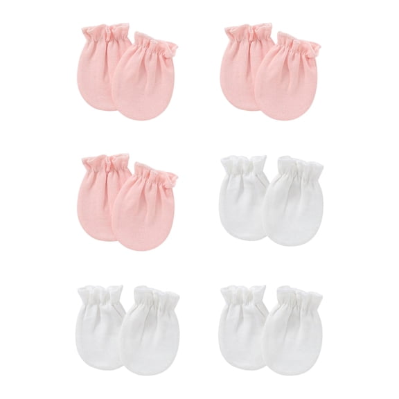 Wdgfv 6 Pairs Baby Mittens No Scratch, Gloves 0-6M