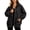 Black#1, variant on Drovellove Women's Denim Jacket with Hood and Zipper – Long Sleeve Loose Fit Button Up Shirt with Pockets, Casual Fashion Outerwear for Spring, Winter, Birthday, Party, Date Night, Work, Travel