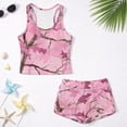 thumbnail image 6 of Psesaysky Pink Camouflage Leaves Tankini Swimsuits for Girls Modest Tank Tops with Shorts 2 Piece Bathing Suits for Teens Girl 6-15 Years, 6 of 7