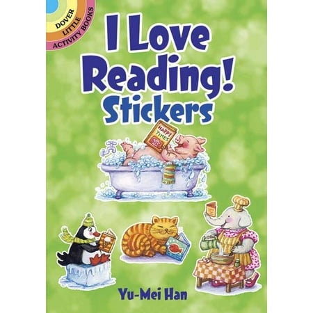 Dover Little Activity Books: I Love Reading Stickers (Paperback)