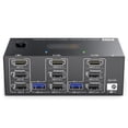 thumbnail image 2 of Video converter,Displayport With Wired Kvm Switcher Usb 3.0 Remote And 4 8k@30hz 4k@144hz Input Output Monitor Dual Monitor Two Input Output Kvm Er Two Wired Remote And Included Compatible With Dsfen, 2 of 6