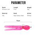 thumbnail image 1 of Cebo de anzuelo de pulpo 5x 11cm 22g Señuelos de pesca suaves Jig Wobbler artificial (D) Sywqhk Para Estrenar, 1 of 6