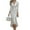 White, variant on V-Neck Satin Dress Elegant Shiny Sexy Evening Party & Office Wear for Women Stylish Long Sleeve Gown