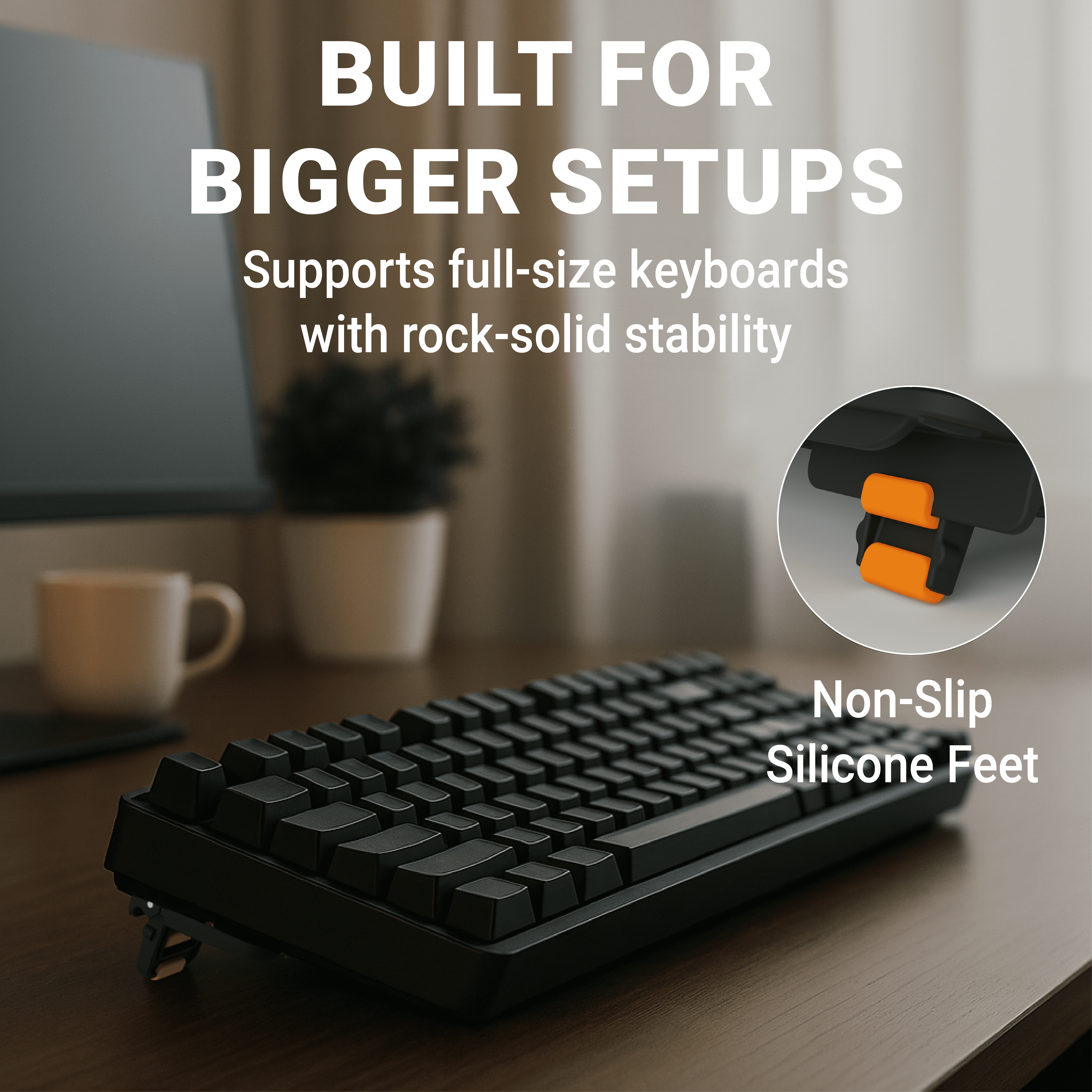 ESC Flip PRO, Adjustable Computer Keyboard Stand & Portable Laptop Stand, Ergonomic Desk Stand for Compact & Full-Size Keyboards