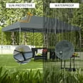 thumbnail image 5 of Gymax 10'x20' Pop up Canopy Tent Folding Heavy Duty Sun Shelter Adjustable W/Bag Grey, 5 of 10