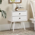 thumbnail image 6 of Pemberly Row Mid Century Modern 2-Drawer Bedroom Nightstand in White, 6 of 14
