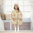 thumbnail image 7 of joogoo Wearable Blanket Hoodie for Cute Corgi Dog Bone Footprint Oversized Sherpa Hooded 3-14 YR M, 7 of 7