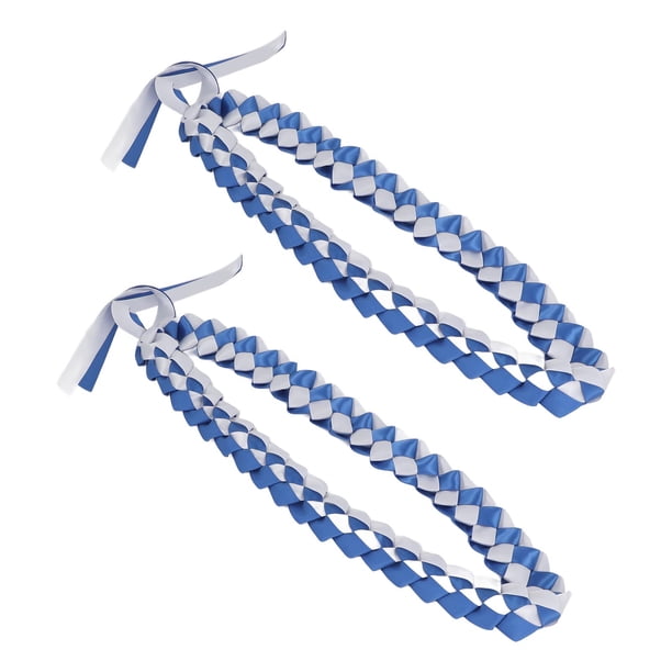 Leis de Cinta Trenzada Doble Collar de Poliéster Accesorio de Felicitaciones de Graduación para Fiestas de Graduación Ceremonias 2 uds ANGGREK Otros