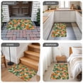 thumbnail image 6 of Orange Green Palm Leaves Door Mat Indoor Outdoor, Summer Tropical Floral Non Slip Welcome Mat with Rubber Backing, Absorbent Fabric Front Door Mats Entryway Rug for Home Patio Entrance 18"x30", 6 of 9