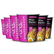 Snapdragon Sapporo-Style Miso Ramen Cups | Rich Miso Broth With Authentic Ramen Noodles | Authentic Flavors | Satisfy Your Craving | 2.2 oz (6 Pack)