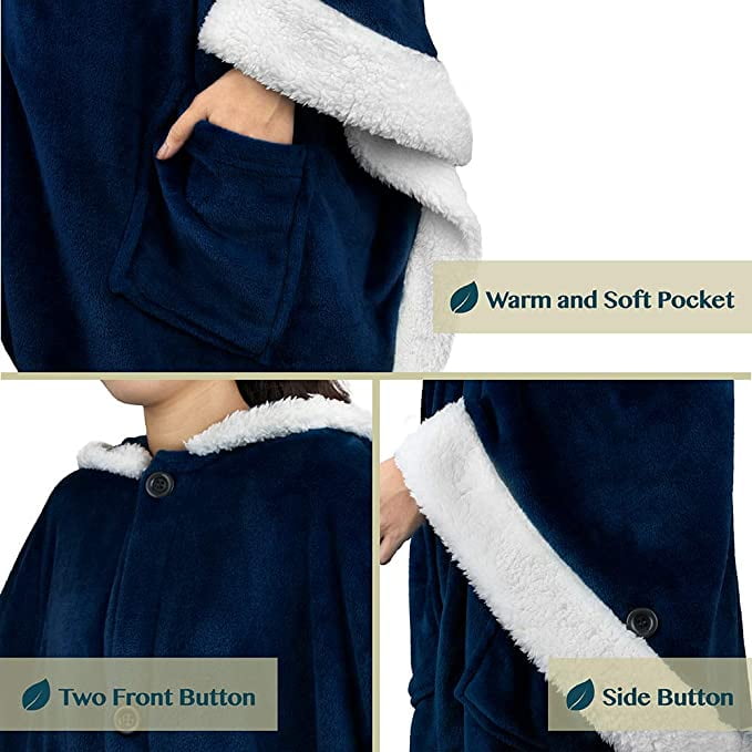 Couverture Portable Pour Genoux - 83 X 119 Cm, Polaire Douce - Poncho Châle Pour Bureau, Maison, Voyage