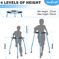 thumbnail image 2 of GanFindX Unisex Kids Roller Skate Trainer Walker, Adjustable Height 27-33 inches, 3-Wheel Stable Skating Aid, Metal Frame for Toddler Beginners, 2 of 6