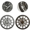 16" Garden Wall Clock Large Outdoor Decoration Open Face Wall Hanging