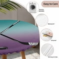 thumbnail image 4 of Round Fitted Tablecloth with Elastic Hockey Player Tablecloths Waterproof Sports Ground Ombre Turquoise Purple Table Cover for Kitchen Dinner Party Picnic Fits Tables up to 36"- 44" Diameter, 4 of 9