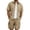 Khaki, variant on Men's Big & Tall Casual Two-Piece Matching Set, Button Down Collar Short Sleeve Shirt & Drawstring Cargo Shorts, Multi-Pocket Workwear Outfit, 3XL-5XL