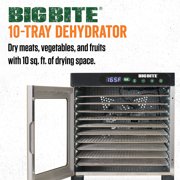 LEM Products MightyBite 10-Tray Food Dehydrator Machine for Jerky, Fruit, Veggies