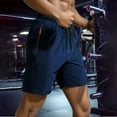 thumbnail image 2 of WAENQINLA Men's Running Shorts Quick Dry Lightweight Gym Shorts with Zipper Pockets Outdoor Athletic Shorts Navy Shorts,Size S-3XL, 2 of 10