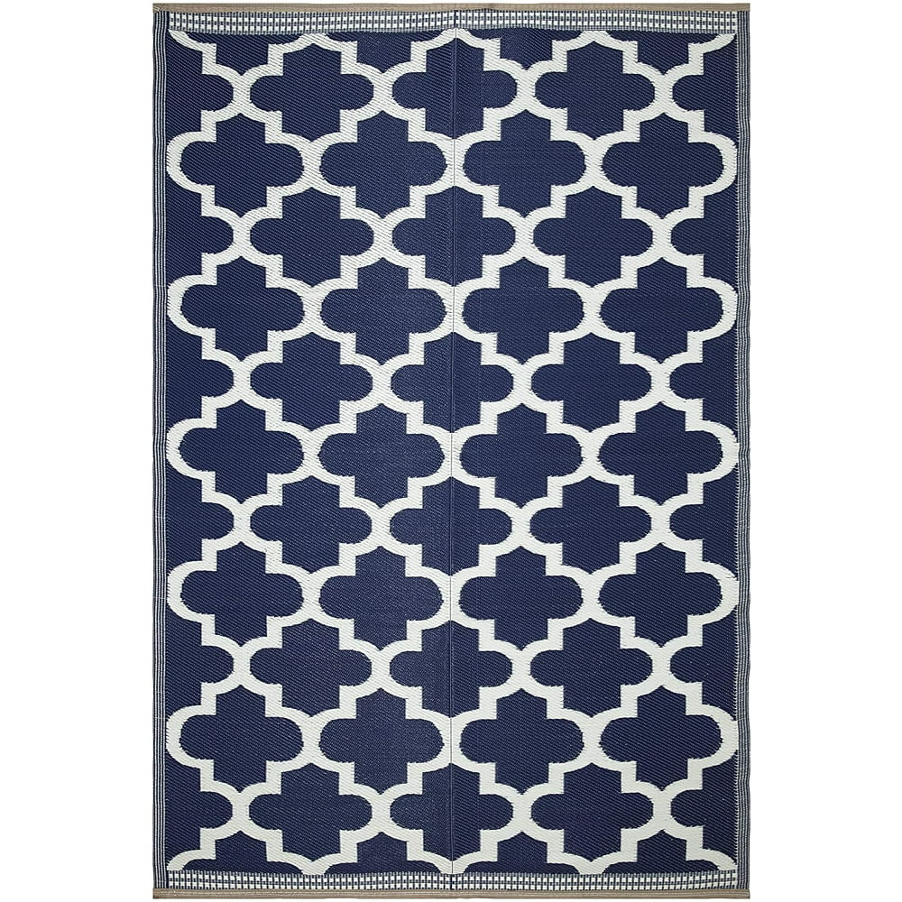 Lightweight Indoor Outdoor Reversible Plastic Area Rug 5x7 Feet