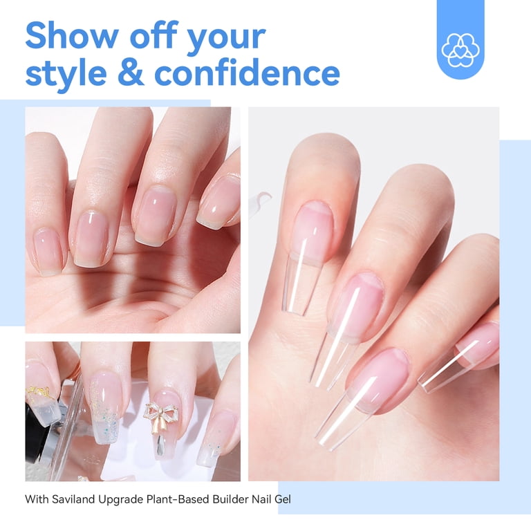 Saviland Clear Builder Gel Kit, Base & Top, 3 Pieces, 15ml photo 7