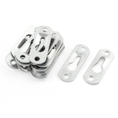 Hardware Metal Plate - 17 Pcs Hardware Metal Glass Mirror Picture Hanging Plate Bracket 10mm Dia