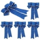 thumbnail image 3 of 5 unidades de lazos de cinta de tela brillante para Navidad, ideales para decorar el árbol de Navidad (azul)., 3 of 8