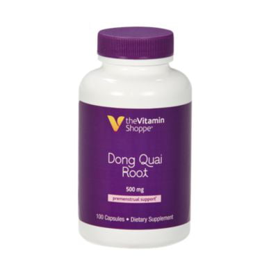 The Vitamin Shoppe Dong Quai Root 500MG, Premenstrual and Hormone Balance Support (100