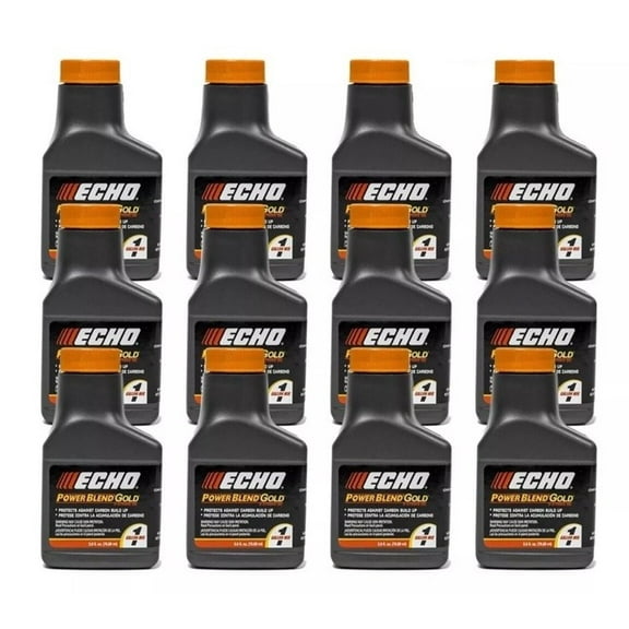 12 PK Echo 6450001G PowerBlend Gold 2.6 oz 2-Cycle Oil Mix for 1 Gallon 50:1