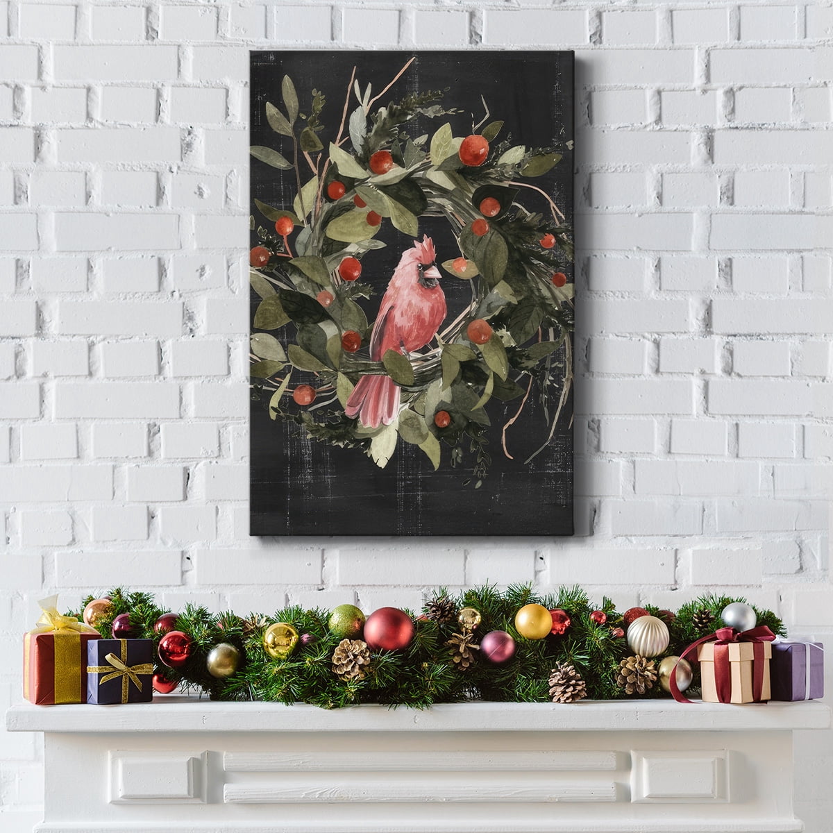 Christmas Cardinal II- Gallery Wrapped Canvas